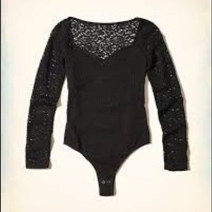 Hollister bodysuit long sleeve lace.